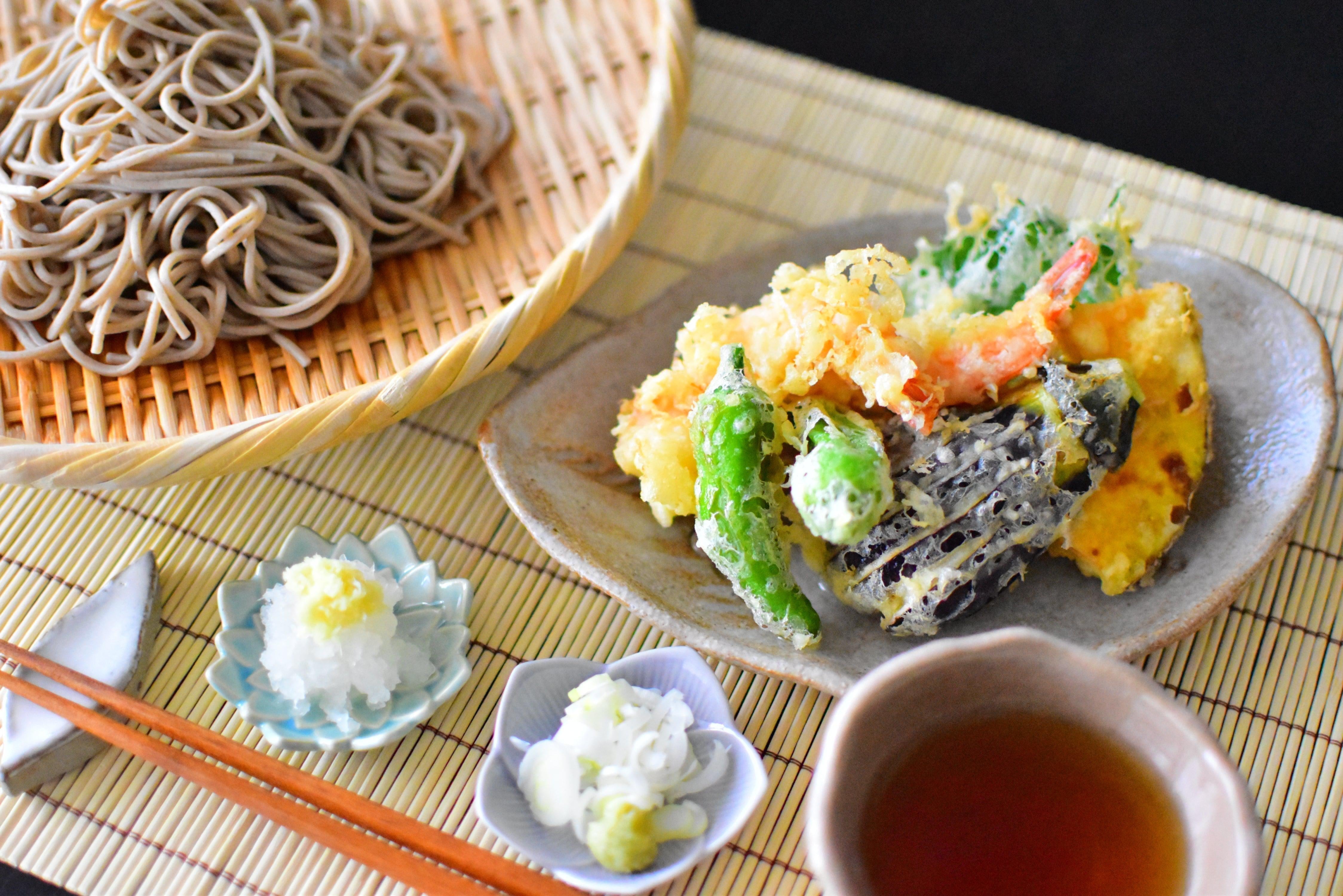 How To Make Tenzaru Soba (Chilled Soba Noodles With Assorted Tempura Recipe)