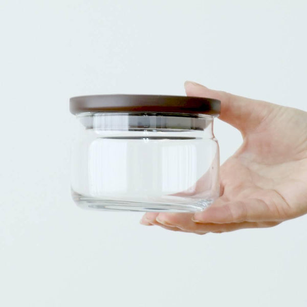 Aderia Stackable Glass Canister Small Kitchen Storage Container 360ml