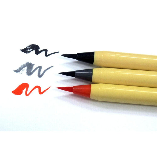 Akashiya Shinmouhitsu Water Based Brush Marker Set 3 Colors SA300/3VK
