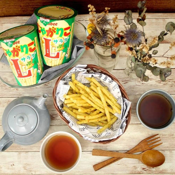 Calbee Jagarico Potato Sticks Snack Salad Flavor Large (Pack of 3 Cups)