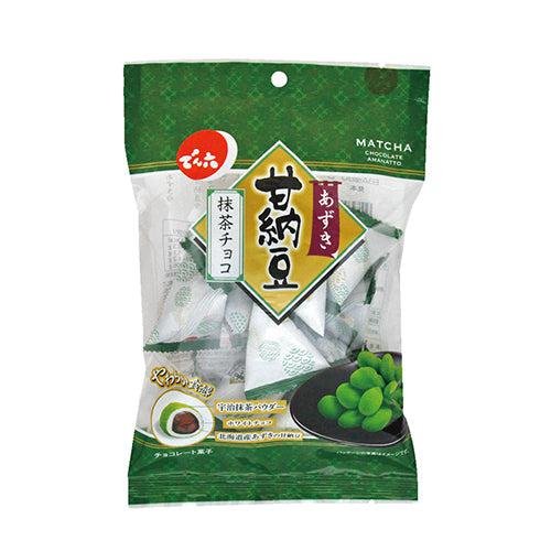 Denroku Amanatto Matcha Chocolate Covered Azuki Red Beans 70g (Pack of 6)