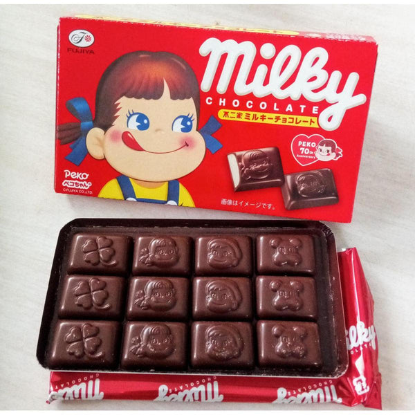 Fujiya Milky Chocolate-Coated Milk Candy Creamy Sweet Snack (Pack of 5)