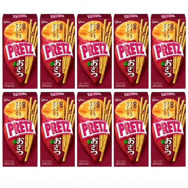 Glico Pretz Osatsu Satsumaimo Sweet Potato Biscuit Sticks 62g (Pack of 10)