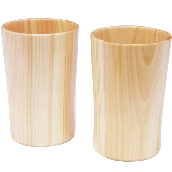 Handcrafted Wooden Beer Cup Hinoki Beer Glass 160ml (Set of 2)