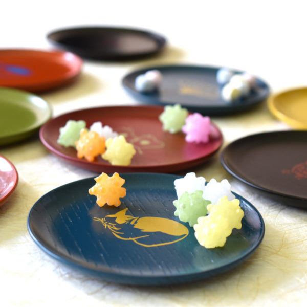 Mamezara Lacquered Small Plate Traditional Kyoto Tools Design