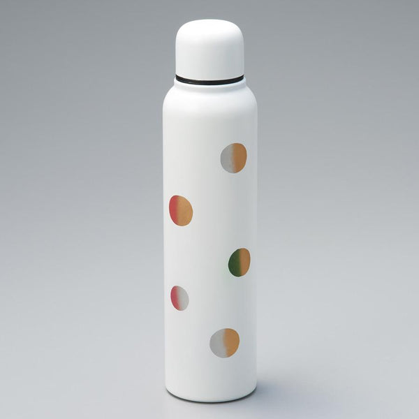 Isuke Reusable Slim Water Bottle Stylish Color Dot Pattern 350ml
