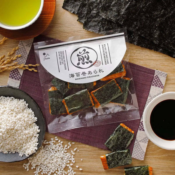J Taste Norimaki Arare Nori Seaweed Rice Crackers (Pack of 3)