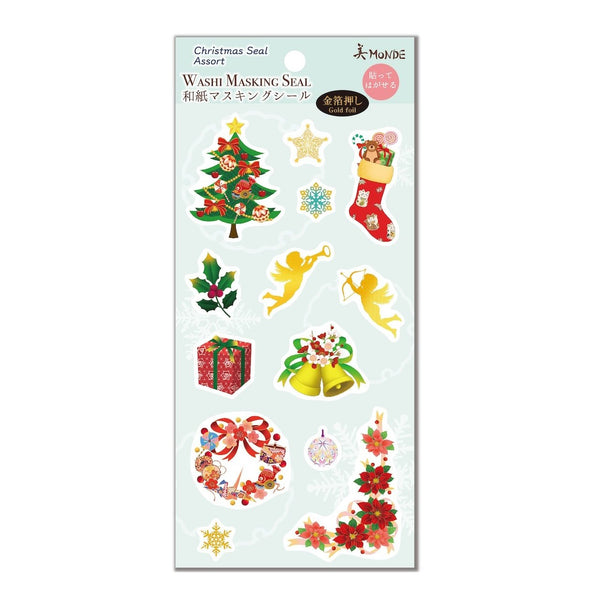 Kamiiso Washi Masking Seal Christmas Scrapbook Stickers Angel Theme