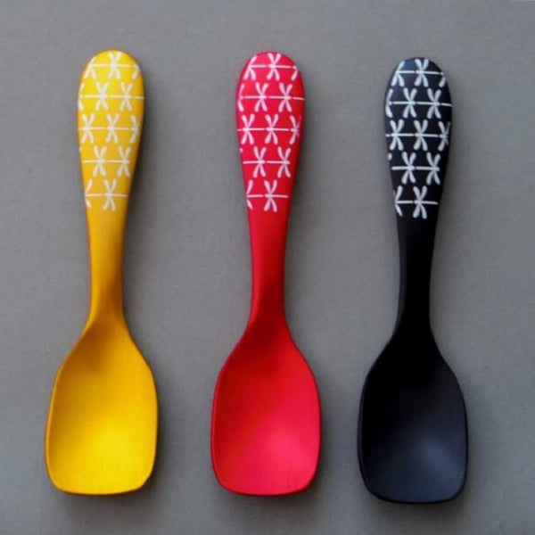 Katariki Premium Aluminum Ice Cream Spoon Dragonfly Design (Set of 3)