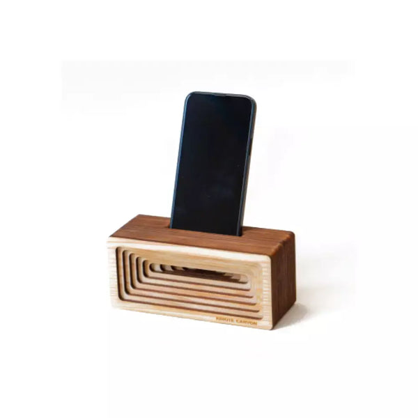 Kinote Canyon Powerless Sugi Cedar Wood Speaker & Smartphone Stand