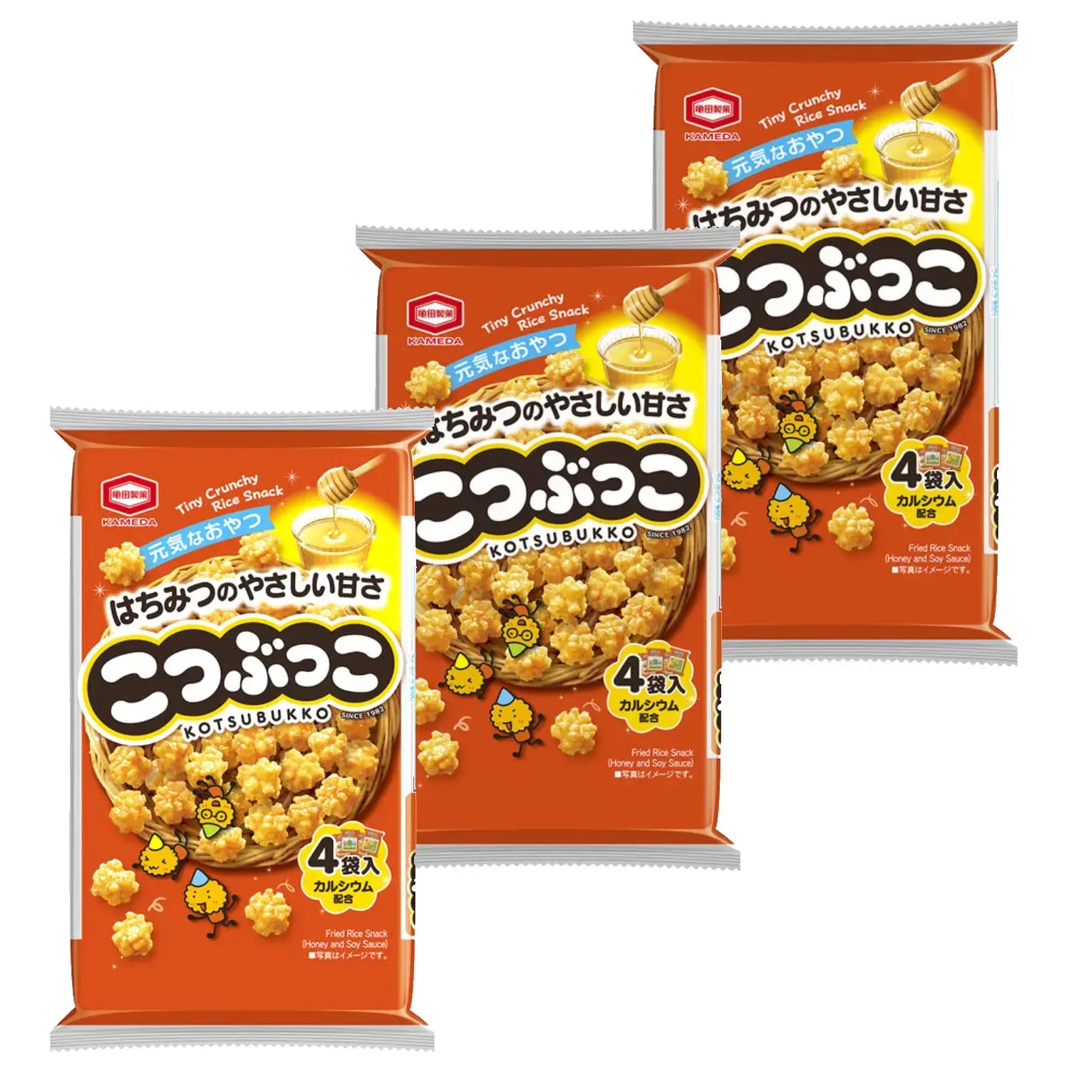 Kotsubukko Sweet Honey Fried Rice Crackers 100g (Pack of 3)