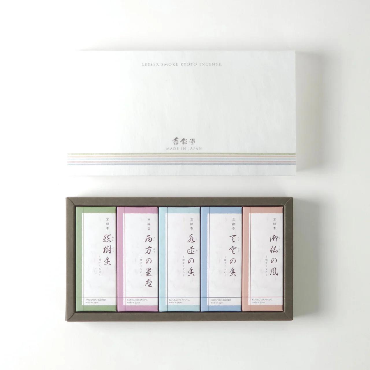 Kousaido Low Smoke Incense Sticks Assortment 5 Types 500 Sticks