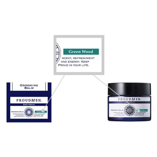 Lenor Proudmen Men's Grooming Balm Green Wood Fragrance Cream 40g