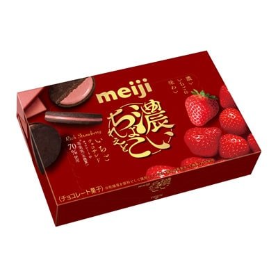 Meiji Rich Chocolate Strawberry Sandwich Biscuits (Pack of 5)