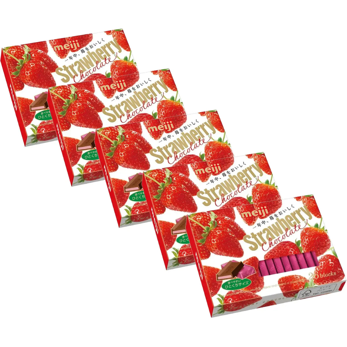 明治　Strawberry chocolate 290個 Meiji Strawberry Chocolate – Japan Candy Store