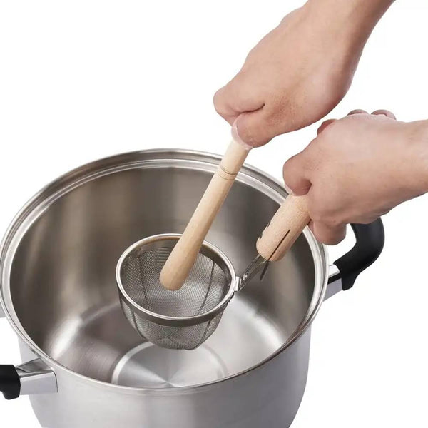 Minex Misokoshi Miso Strainer & Wooden Muddler Set For Miso Soup