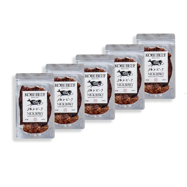 Nick Wagyu Beef Jerky Japanese Kobe Beef Jerky (Pack of 5)