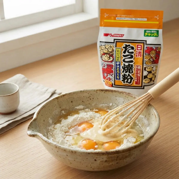 Nisshin Takoyaki Flour Mix Seasoned Batter for Octopus Balls 500g