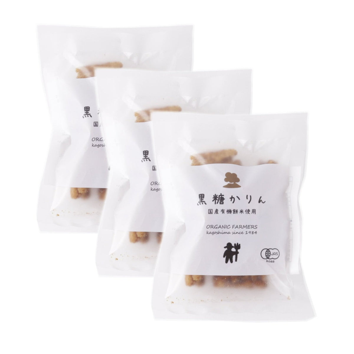 3 Pack - Organic Karinto Rice Crackers Soaked with Shoyu Brown Sugar 30g (Pack of 3) by Japanese Taste