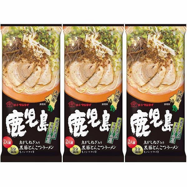 Marutai Kagoshima Kurobuta Tonkotsu Instant Ramen (Pack of 3)