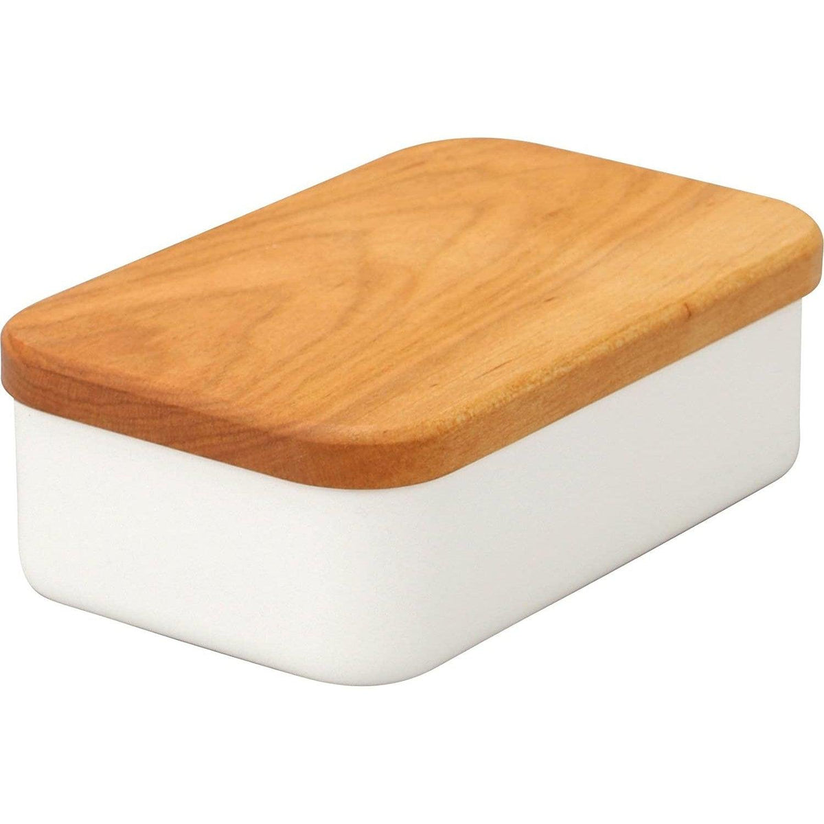 Noda Horo Enamel Butter Dish with Wooden Lid 200g – Japanese Taste
