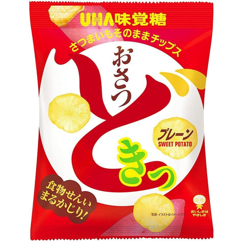 UHA Mikakuto Osatsu Doki Satsumaimo Sweet Potato Chips 65g (Pack of 3)