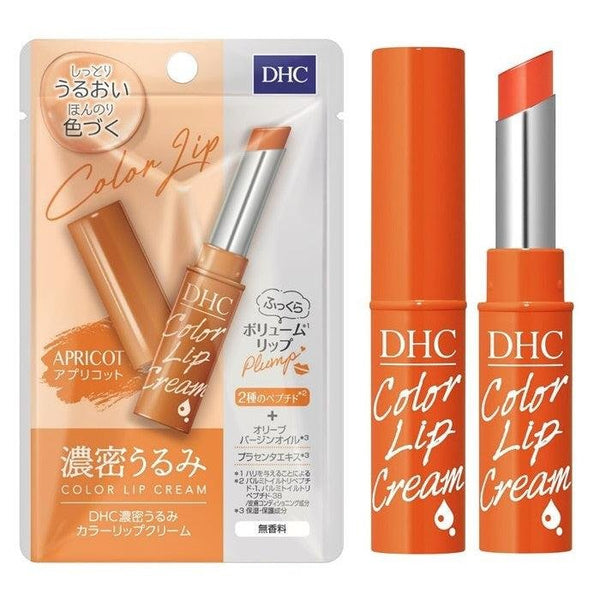 DHC Color Lip Cream Unscented Natural Lipstick Apricot 1.5g