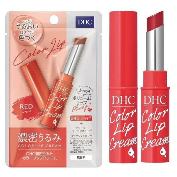 DHC Color Lip Cream Unscented Natural Lipstick Red 1.5g