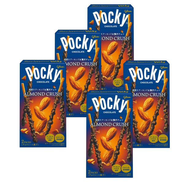 Pocky Almond Crush Chocolate Sticks Snack 46.2g (Pack of 5)