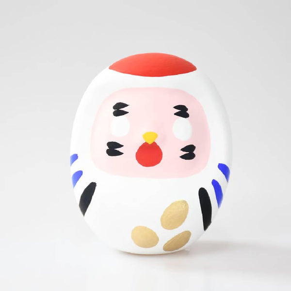 Shirakawa Daruma Zodiac Daruma Doll Cute White Bird Good Luck Charm 8.5cm
