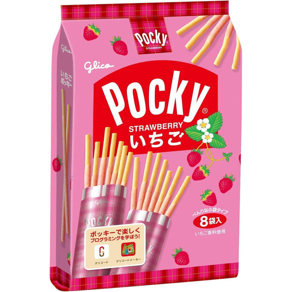 Strawberry Pocky Strawberry Chocolate Biscuit Sticks (Pack of 6)