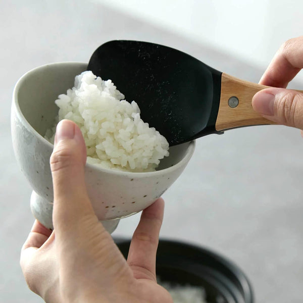 Stylish Non-Stick Rice Spoon Scoop With Wood Handle 20cm