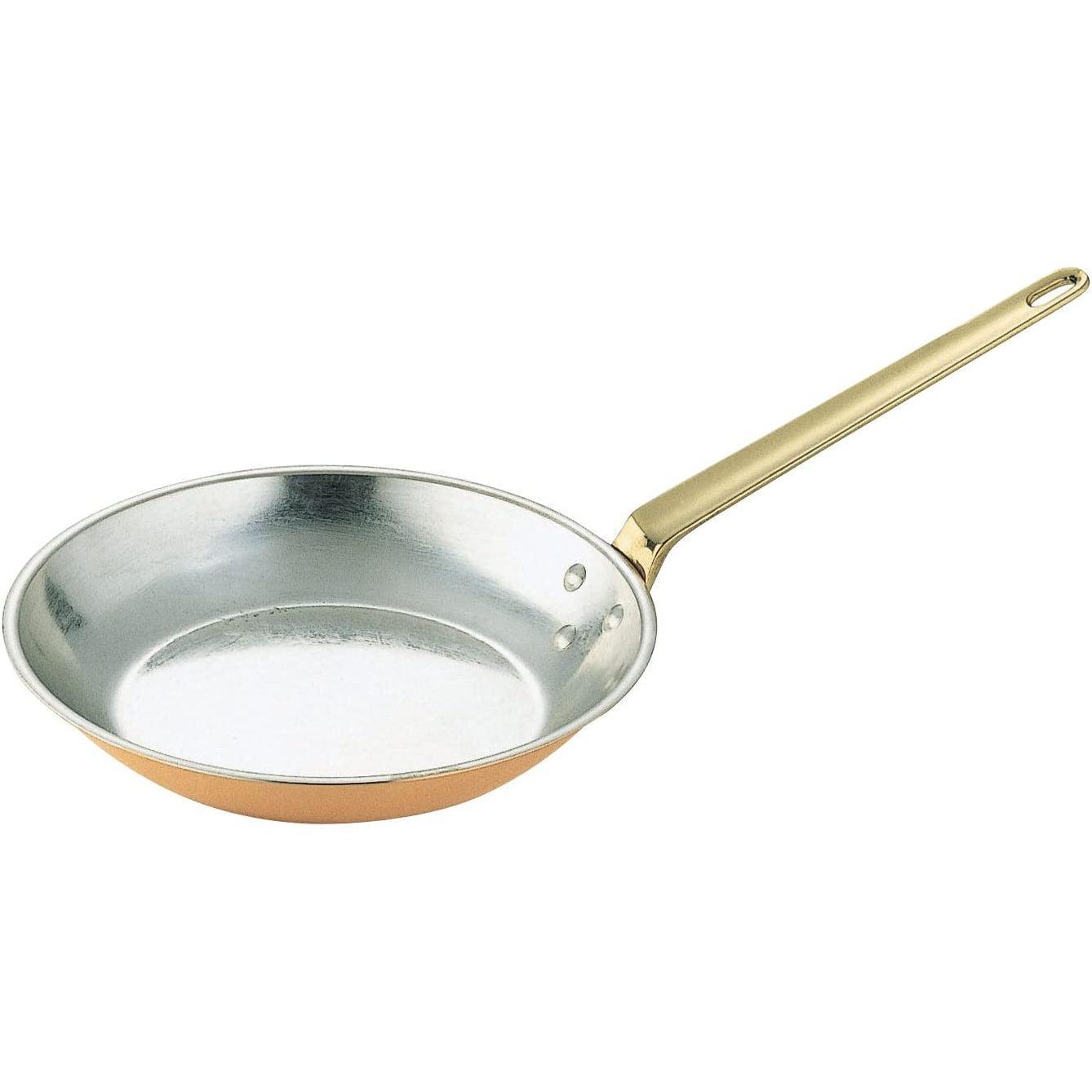 Wadasuke Round Copper Frying Pan Japanese Copper Pan 24cm