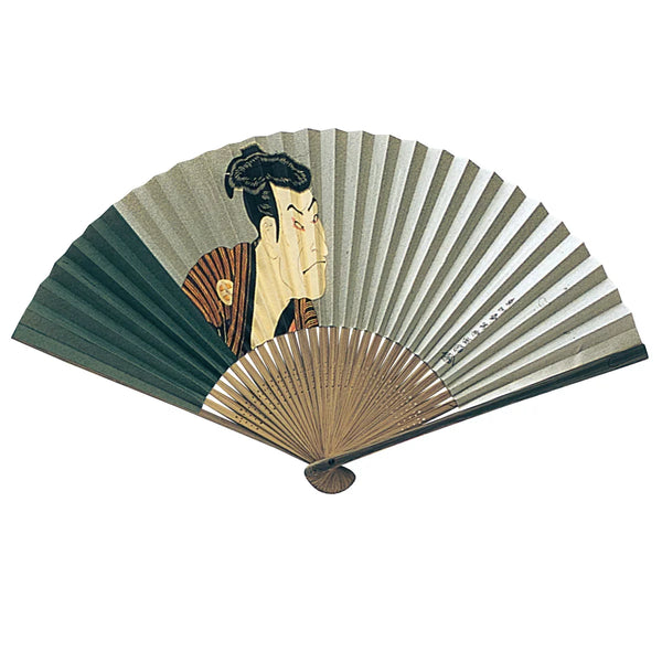 Yamani Kabuki Ukiyo-e Japanese Sensu Folding Fan 22.5cm