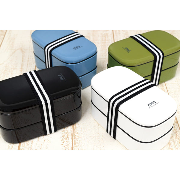 Yellow Studio Bento Box 2-Tier Microwavable Japanese Lunch Box Blue