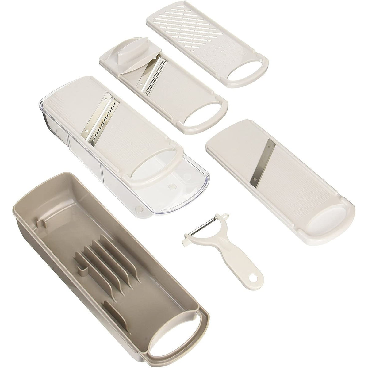 Color Of The Face Home 4 - Piece Stainless Steel Mandoline Slicer Set