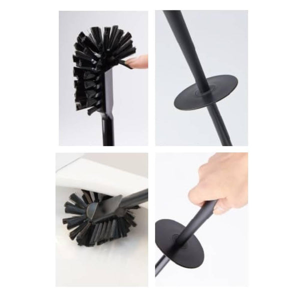 Antibacterial Toilet Brush Gray Minimalist Modern Japanese Style 36cm