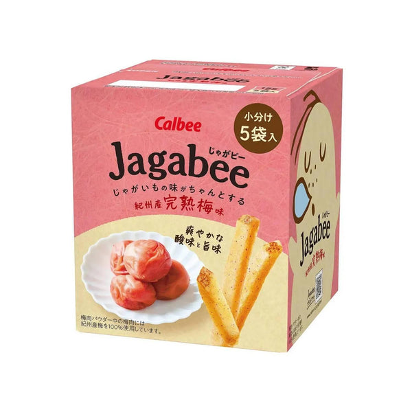 Calbee Jagabee Potato Sticks Sour Kishu Ume Plum Flavor 75g (Pack of 3)