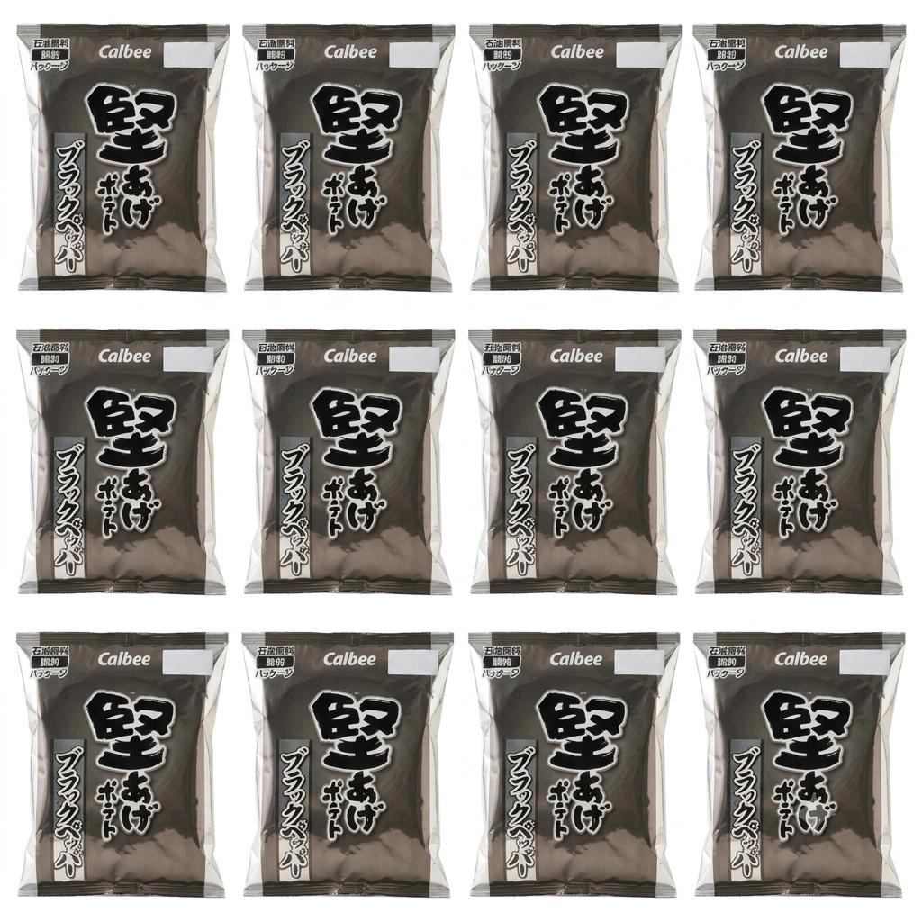 Calbee Kataage Crispy Black Pepper Potato Chips 65g (Box of 12 Bags)