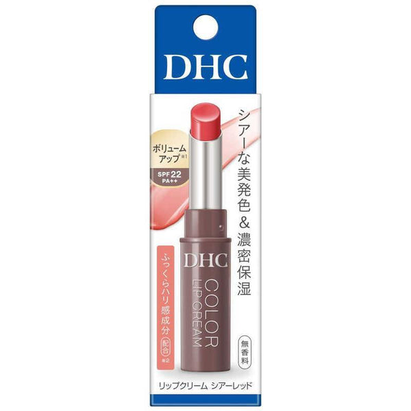 DHC Color Lip Cream Moisturizing Lip Balm Sheer Red SPF22 1.4g