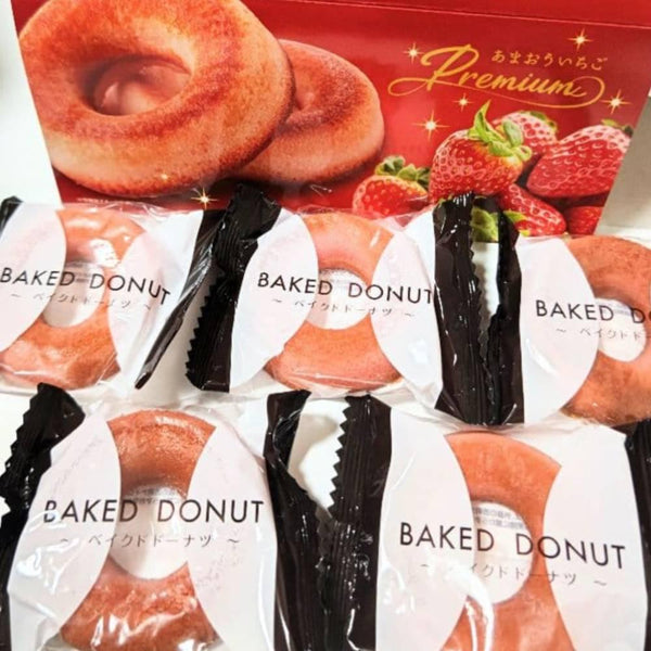 Dojima Baked Donuts Amaou Strawberry Non-Fried Doughnuts 6 Pieces