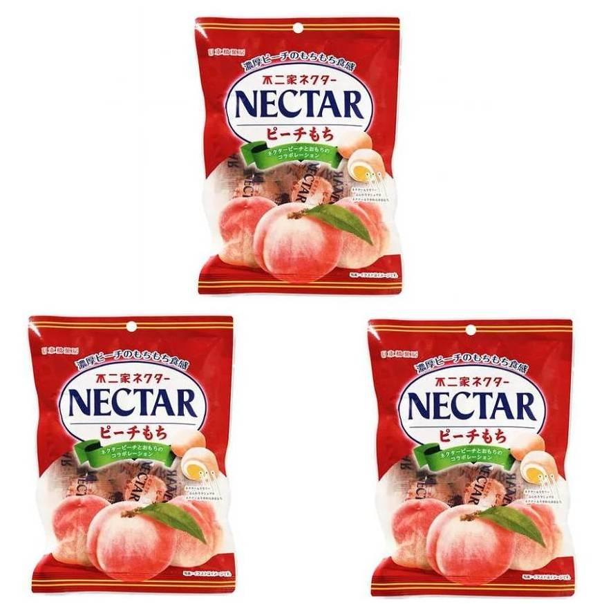 Fujiya Nectar Peach Mochi Candy Filled With Real Juice 100g (Pack of 3