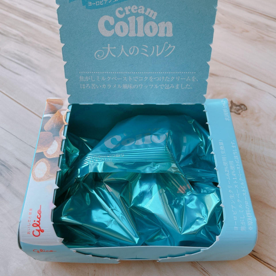 Glico Collon Milk Cream Filled Crunchy Caramel Waffle Bites 48g