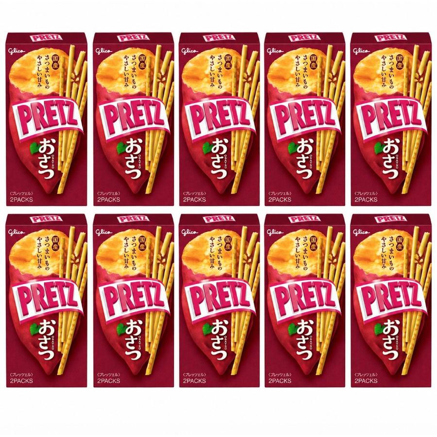 Glico Pretz Osatsu Satsumaimo Sweet Potato Biscuit Sticks 62g (Pack of 10)