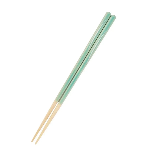Handcrafted Wooden Chopsticks Non-Slip Dishwasher Safe Greenish Blue 23cm