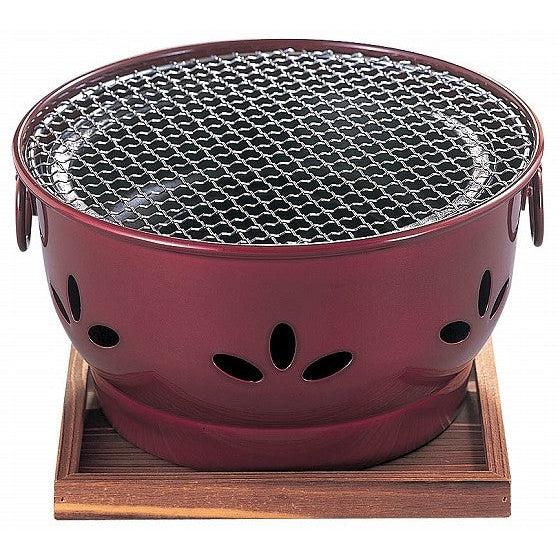Ikenaga Shichirin Round Charcoal Grill Portable Cast-Iron Hibachi Grill 26cm, Japanese Taste