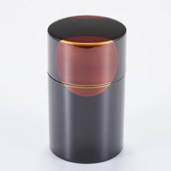 Isuke Japanese Lacquered Tea Caddy Sandalwood Design Canister