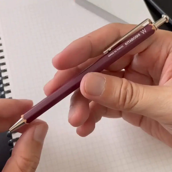 Kitaboshi Wooden Hexagonal Ballpoint Pen 1.0mm #W-600AZ