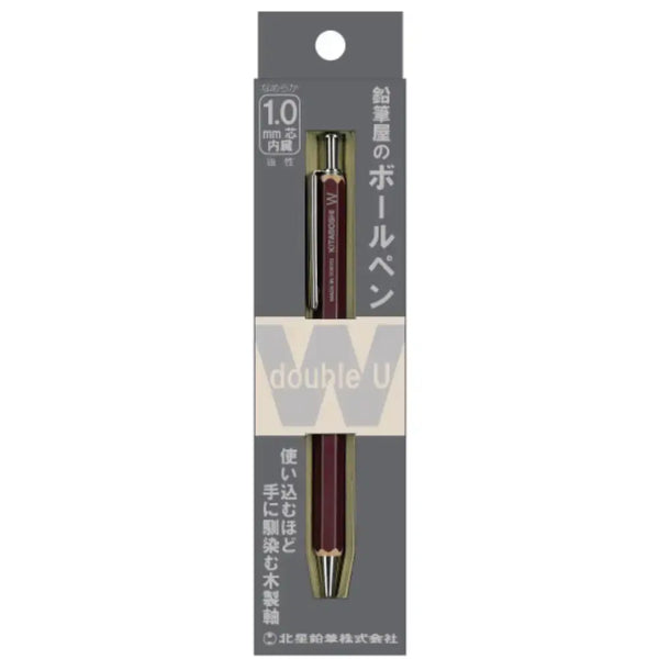 Kitaboshi Wooden Hexagonal Ballpoint Pen 1.0mm #W-600AZ