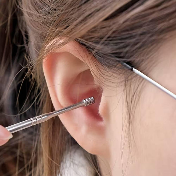 Mimikaki Chrome Plated Ear Pick Earwax Remover With Cap